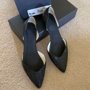 Vince Tara black leather flats. Size 8.